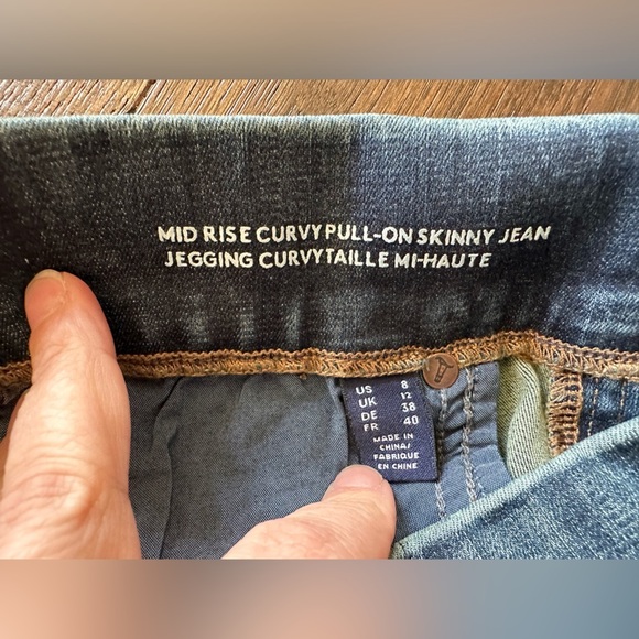 Lands End Women's Mid-rise Pull-on Skinny Jean Jegging- size 8 - Picture 5 of 7